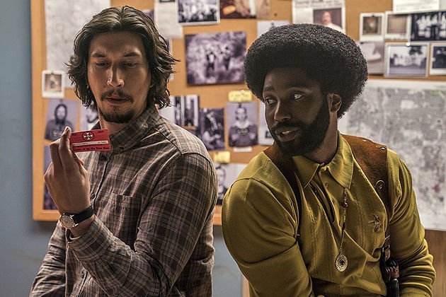 loud and clear reviews oscars 2019 predictions Adam Driver and John David Washington in BlacKkKlansman
