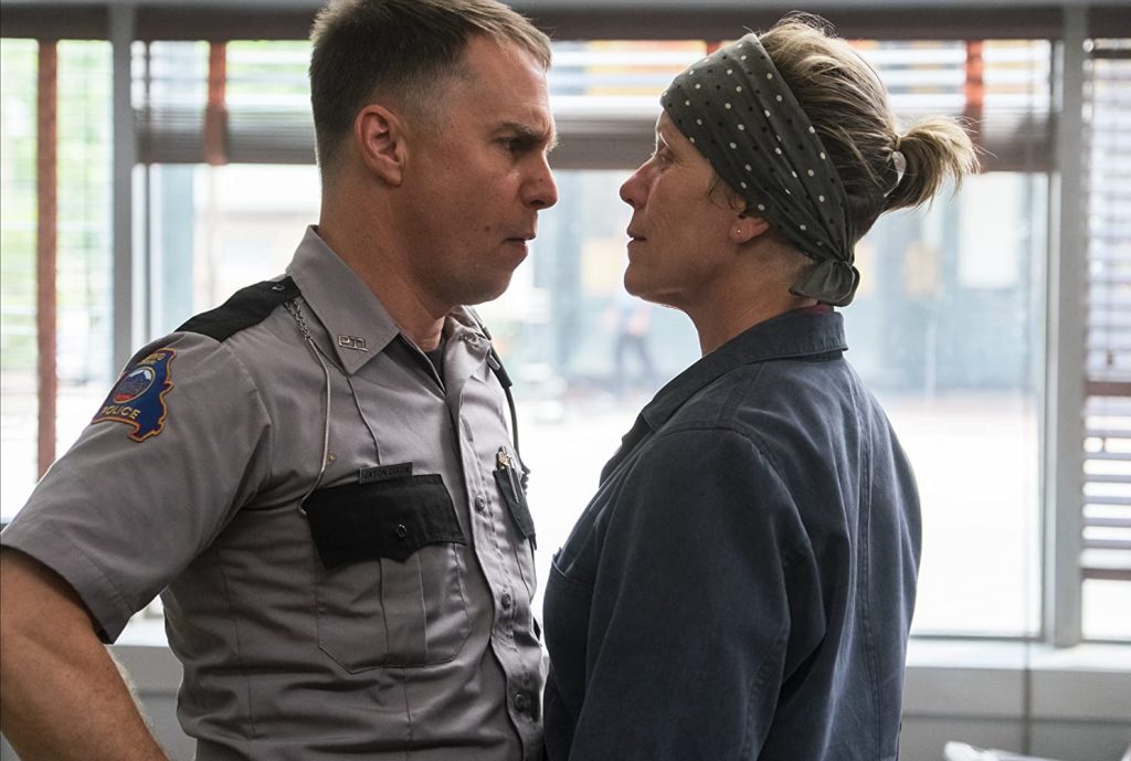 Loud and Clear reviews three billboards sam rockwell