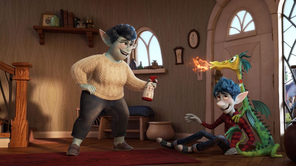 Loud and Clear reviews Onward Pixar dragon house