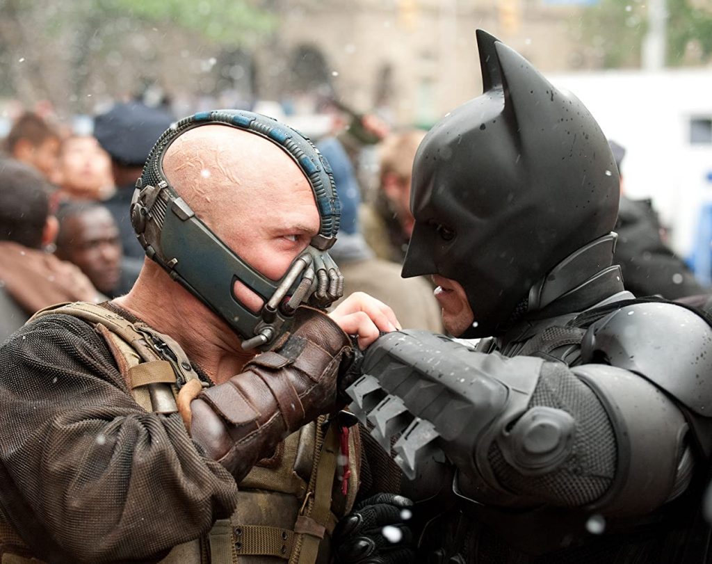 christian bale and tom hardy batman