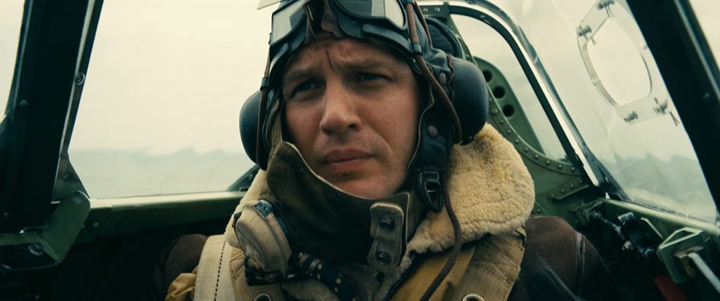 Tom Hardy in Dunkirk inside a plane