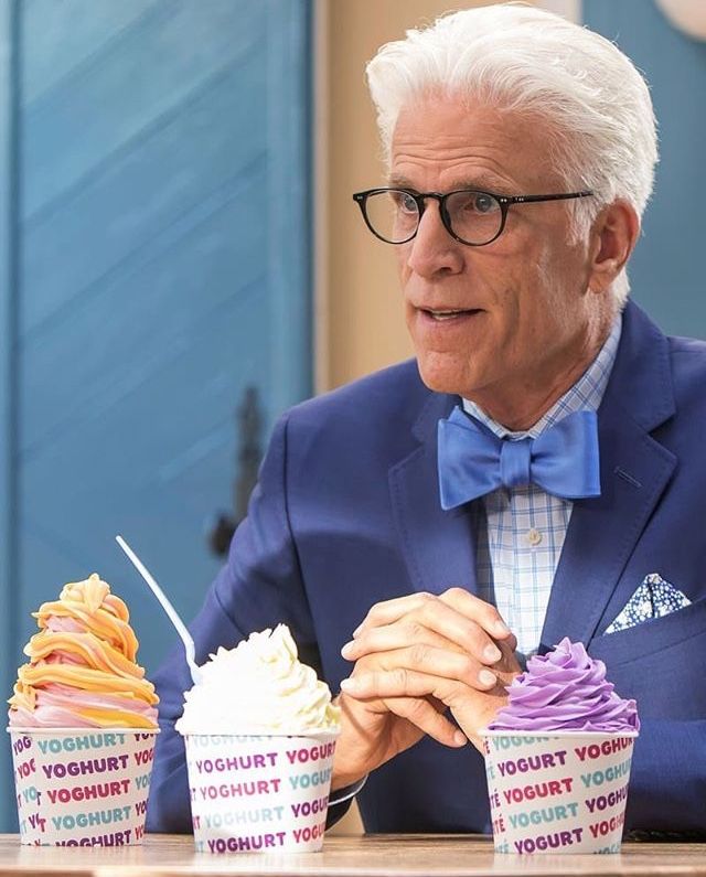 loud and clear reviews Ted Danson frozen yoghurt