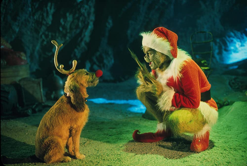 Jim Carrey and Kelley in How the Grinch Stole Christmas