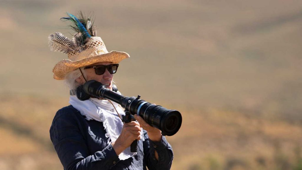 jane campion on the set of the power of the dog