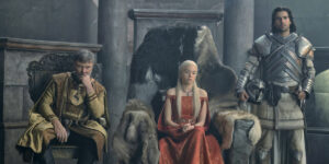 A throne room scene from Episode 4 of House of the Dragon