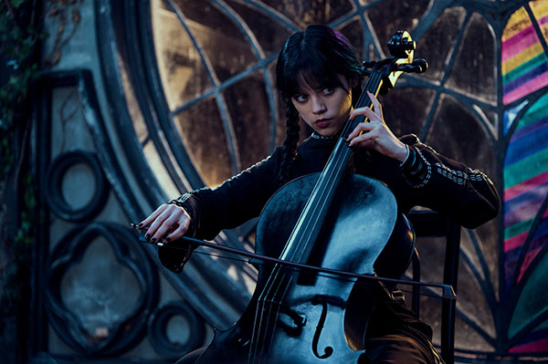 loud and clear reviews Wednesday netflix 2022 series addams family violin 