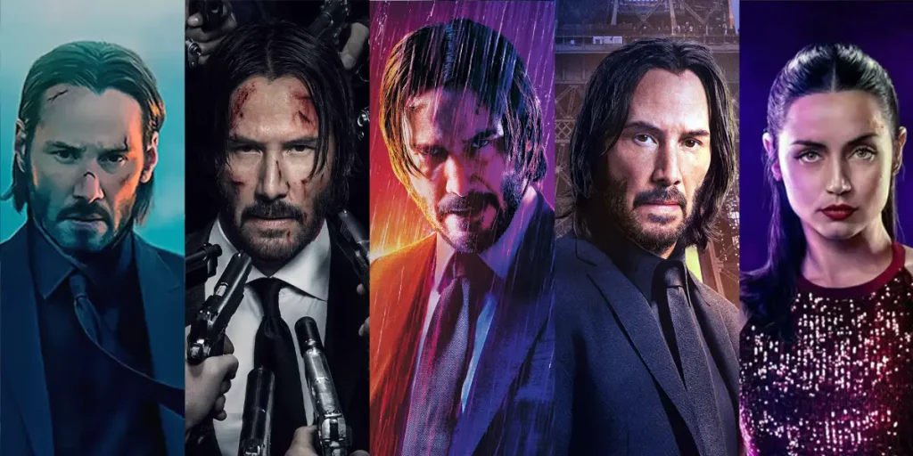 stills from all the John Wick movies including Ballerina, ranked from worst to best in this article