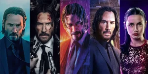 stills from all the John Wick movies including Ballerina, ranked from worst to best in this article