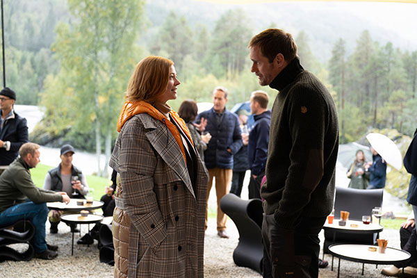 Sarah Snook and Alexander Skarsgård in Season 4 Episode 5 of Succession