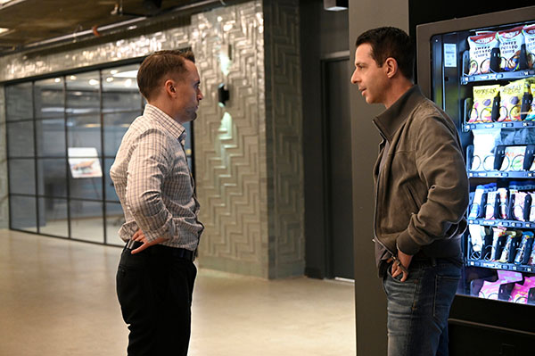 Kieran Culkin and Jeremy Strong in Season 4 Episode 6 of Succession