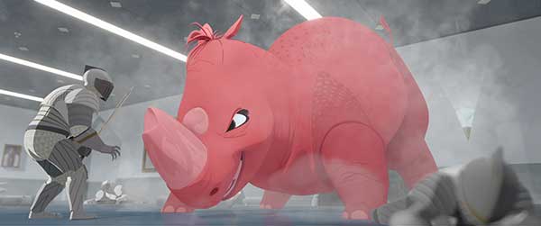 A Rhinoceros in the film Nimona