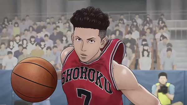 a character with a basketball in The First Slam Dunk