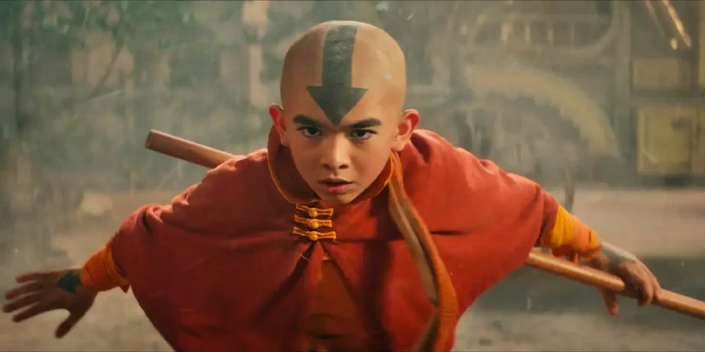 Aang in Netflix's 2024 show Avatar The Last Airbender