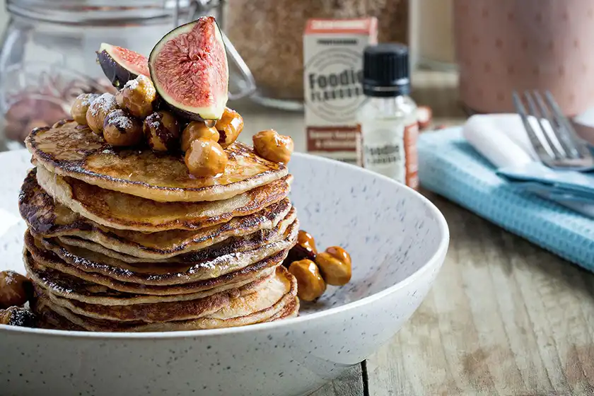 pancakes with fig on top
