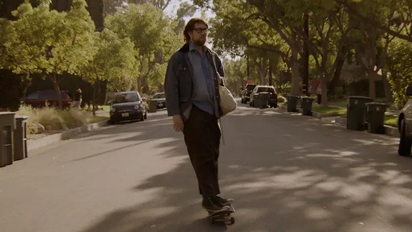 Clay Tatum on a skateboard in the film The Civil Dead