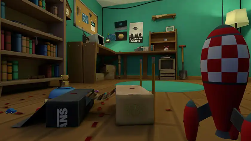 The Grandfather's workshop in the virtual reality experience Tinker, created by Lou Ward
