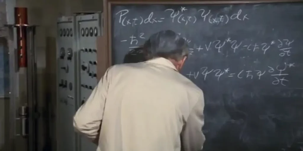 blackboard scene in episode 8 of Wonder Woman (1975)