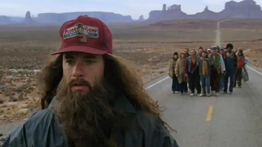 The scene in Monument Valley the film Forrest Gump