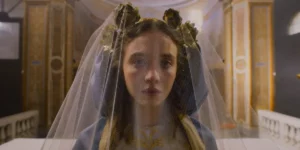 Sydney Sweeney wears a veil in the film Immaculate