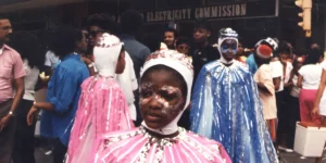 A carnival scene in the new restoration of the film One Hand Don’t Clap