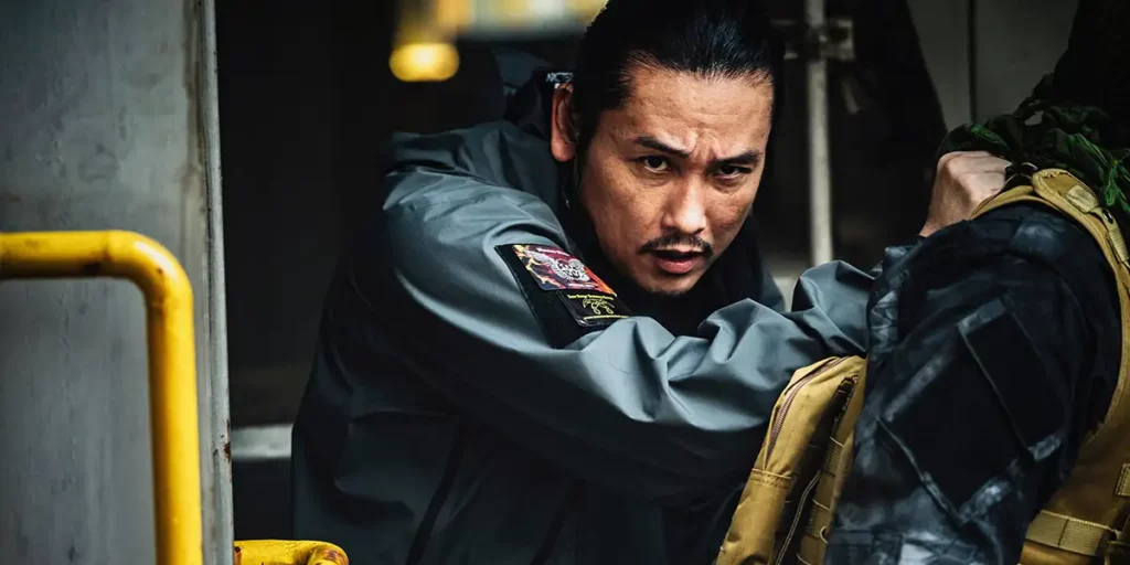Tak Sakaguchi in the action film One Percent Warrior