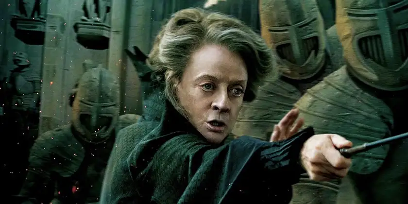 Minerva McGonagall, one of the 5 movie teachers we love, does a spell in Harry Potter and the Deathly Hallows