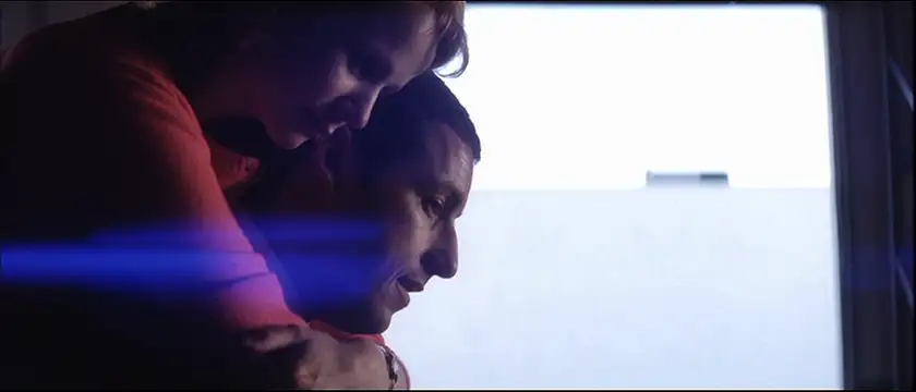 Lena Leonard hugs Barry Egan runs in the film Punch-Drunk Love, reminding viewers of the cape of Superman