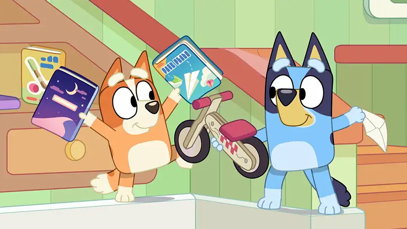 A still from the episode "Postman", one of the 5 Best episodes of the character Bluey ranked from worst to best, according to Loud and Clear Reviews