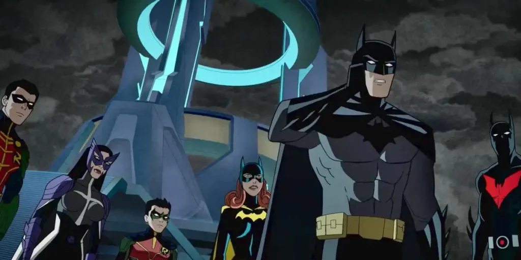 Batman and Robin look ahead in Justice League: Crisis on Infinite Earths Part Two