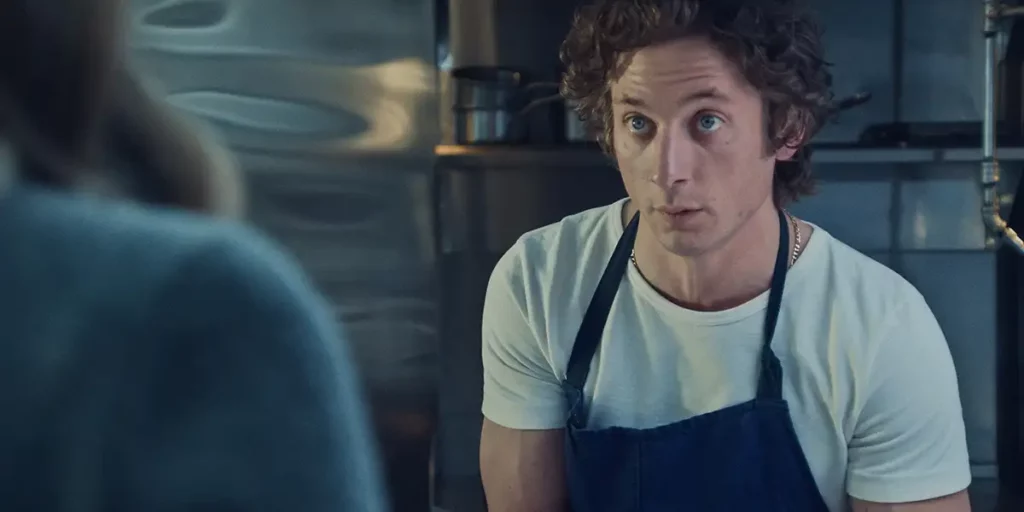 A chef looks at someone in Season 3 of The Bear