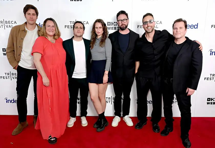 Director Guillem Morales and the cast of the film Wasp attend the Tribeca Film Festival, in a photo used in the Loud and Clear Reviews interview