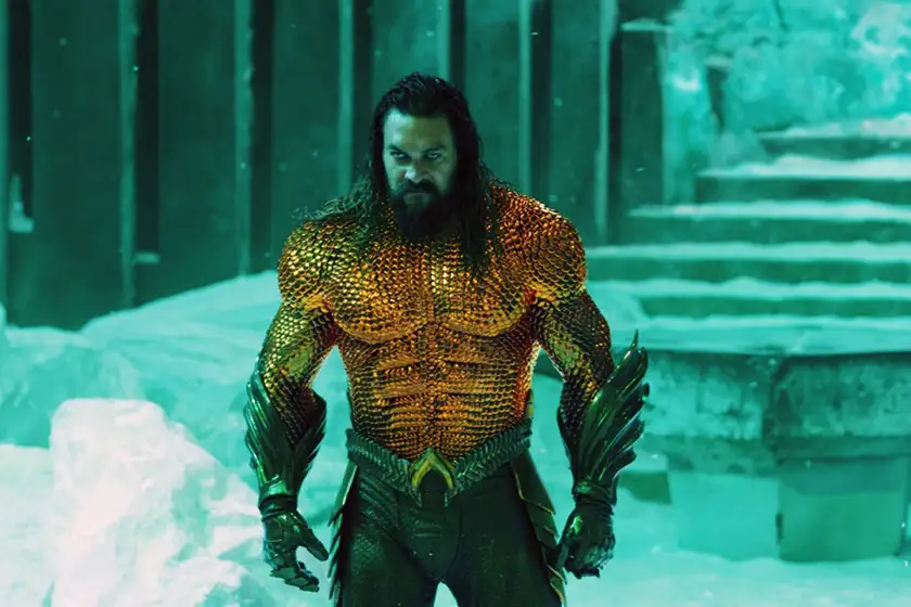 Aquaman stands looking angry, in a still featured in an article about How Moviegoers Can Save Movie Theaters