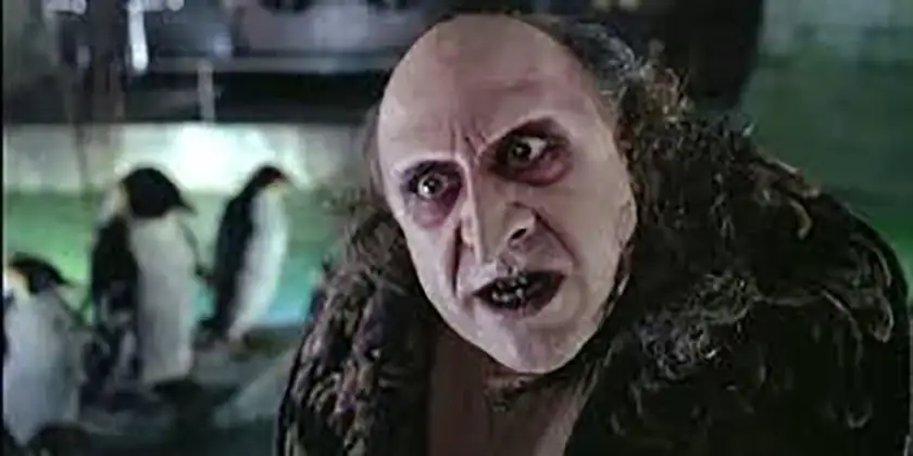 The penguin in the film Batman Returns 