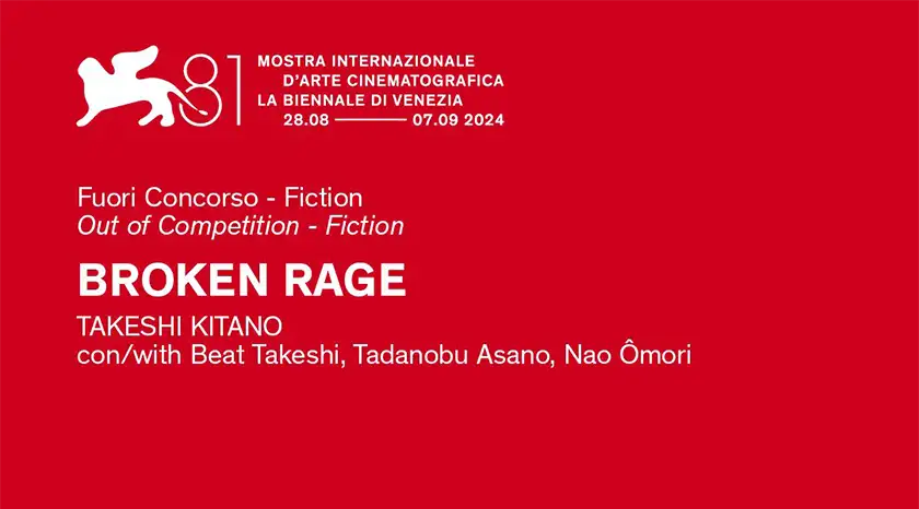 Broken Rage, one of the 30 Movies to Watch at the 2024 Venice Film Festival according to Loud and Clear Reviews