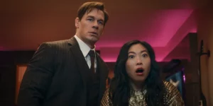 Noel (John Cena) and Katie (Awkwafina) in JACKPOT!