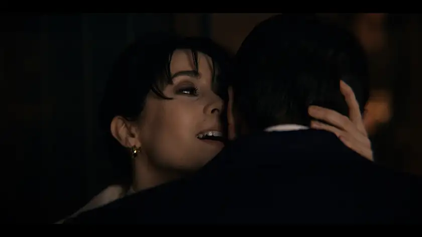 Cristin Milioti and Colin Farrell in The Penguin