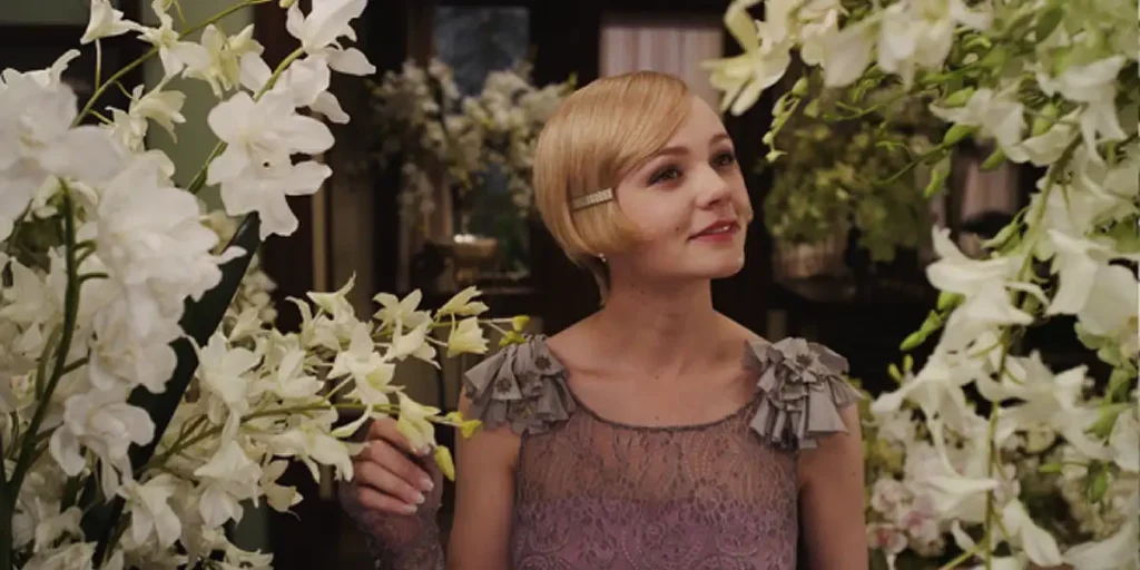 The flower scene in The Great Gatsby