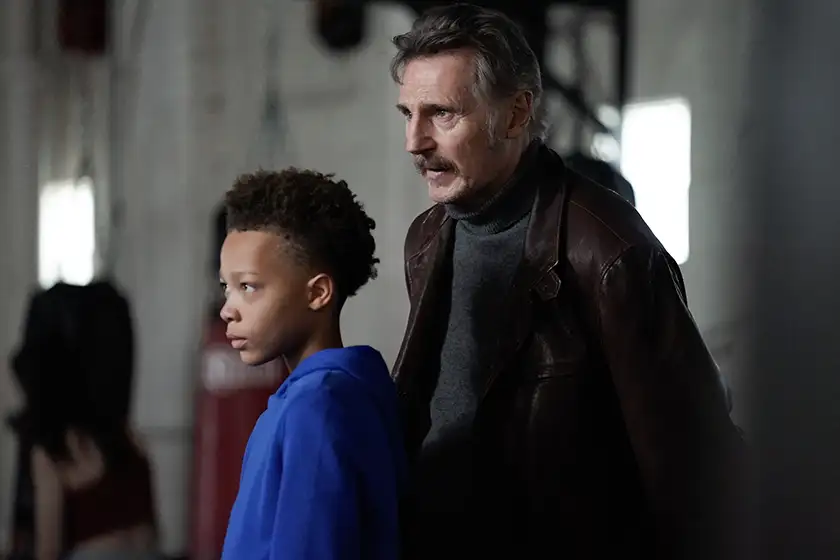 Terrence Pulliam and Liam Neeson in Absolution