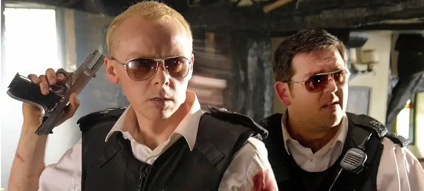 Simon Pegg and Nick Frost are policemen in Hot Fuzz