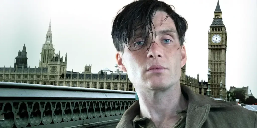 A still of Cillian Murphy on top of an image from 28 Days Later, in a photo featured in an article with everything we know about 28 Years Later