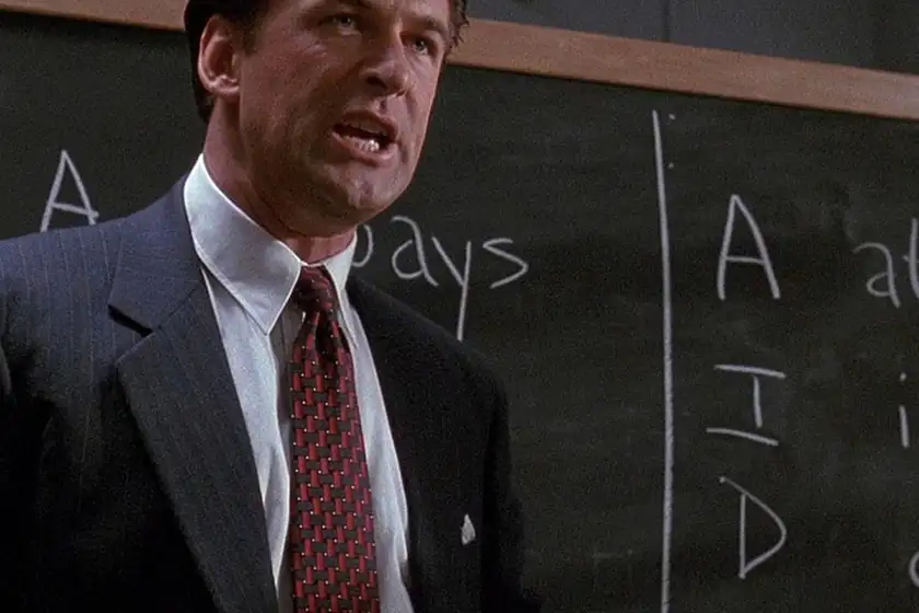 Alec Baldwin in Glengarry Glen Ross, one of the 10 Actors Who Stole the Scene in Under 15 Minutes of screen time