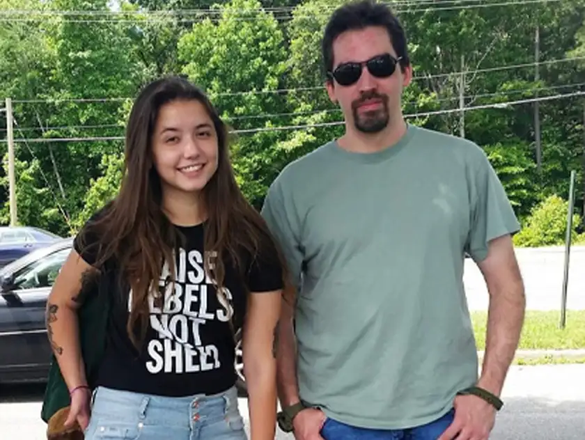 Katie Pladl and her father Steven Pladl in Richmond, VA in June 2016, in an image provided by Alyssa Pladl, whose true story is told in the thriller Husband, Father, Killer