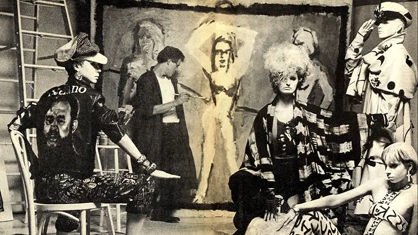 Make Me Famous: Painter Edward Brezinski and CLICK models for NY TALK Magazine, 1984