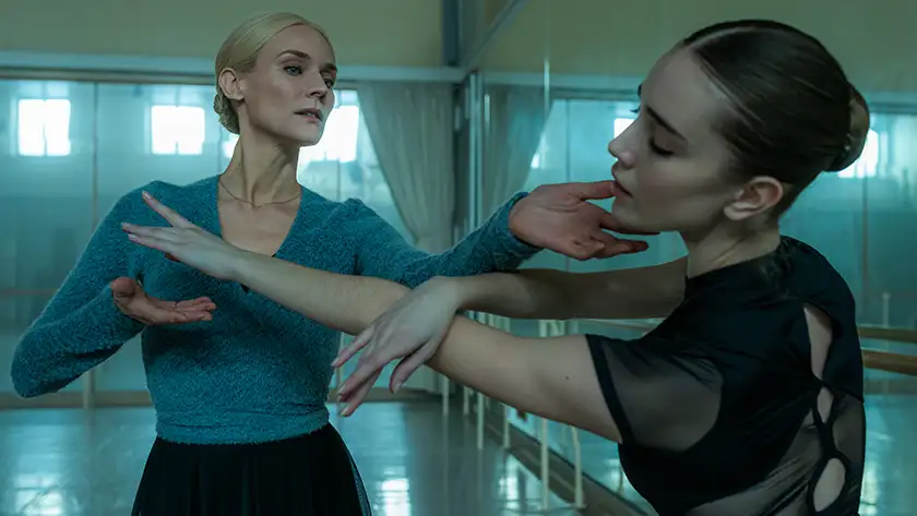 Diane Kruger and Talia Ryder in The American