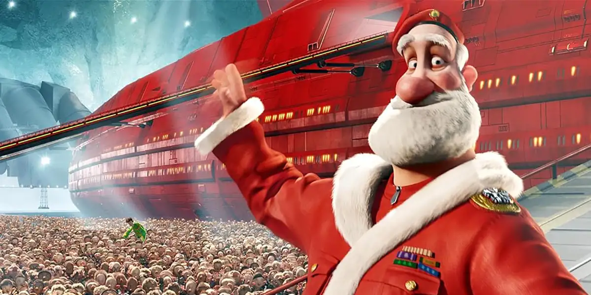 Santa waves at a train in Arthur Christmas, one of the 10+ movies to watch for Christmas 2024 this year according to Loud And Clear Reviews