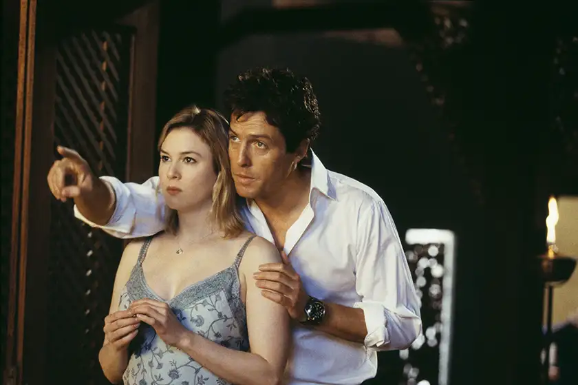 Renée Zellweger and Hugh Grant in Bridget Jones: The Edge Of Reason, one of the Bridget Jones Movies Ranked from Worst to Best in this article