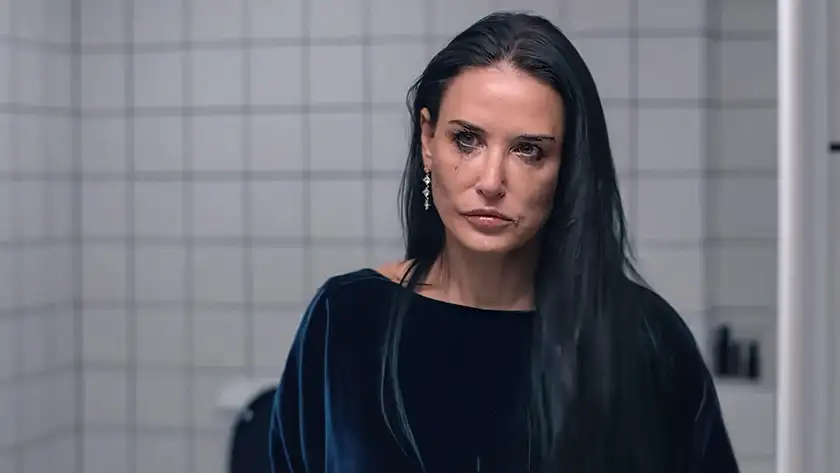 Demi Moore in The Substance, one of the 10 best horror performances of 2024 according to Loud and Clear Reviews