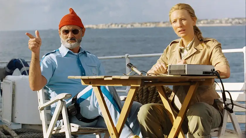 Bill Murray and Cate Blanchett in The Life Aquatic with Steve Zissou