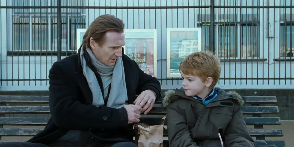 Liam Neeson and Thomas Brodie-Sangster in Love Actually