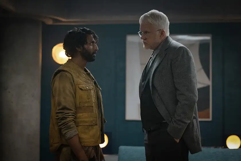 Avi Nash and Tim Robbins in a still from Season 2 Episode 5 of Silo, which we recap and review in this article